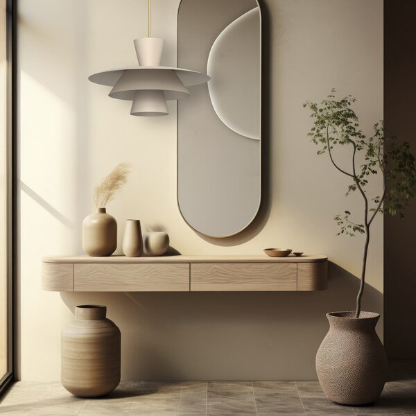 Luminex Κρεμαστό φωτιστικό Plato, μπεζ, μέταλλο, Ø 38 cm, E27, ρυθμιζόμενος, Μπεζ, Σαλόνι / τραπεζαρία, Μέταλλο, σύγχρονο