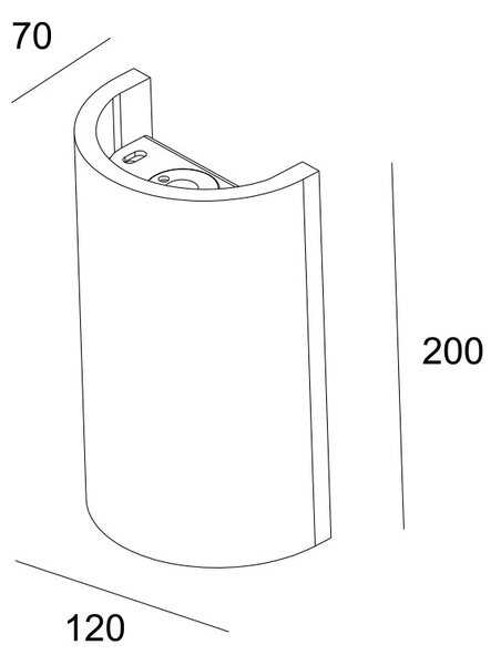 Απλίκα Τοίχου Aca Meio G85281W Gypsum