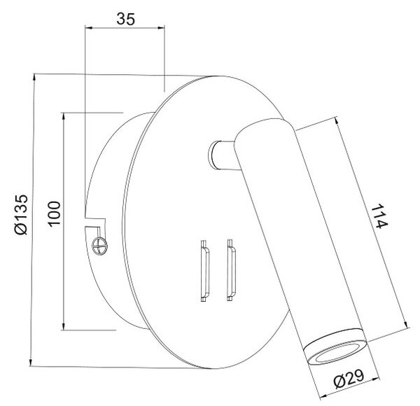 Απλίκα Τοίχου LED Aca Zeus SF1801LEDB Black