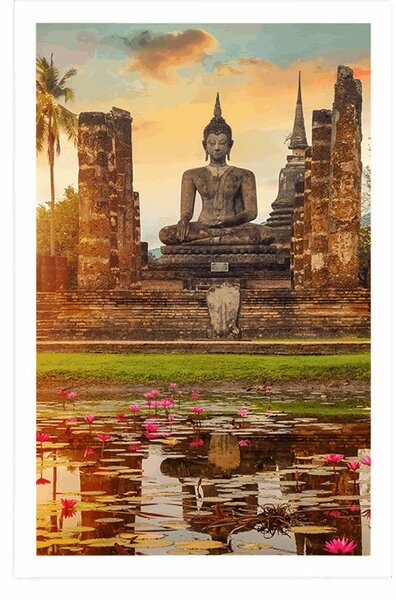 Αφίσα άγαλμα του Βούδα στο πάρκο Sukhothai