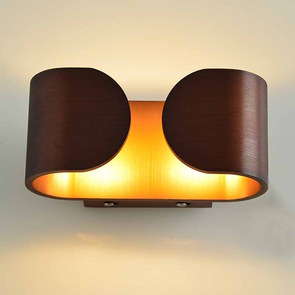 Απλίκα Τοίχου LED Aca Nephele L35049WD Wood