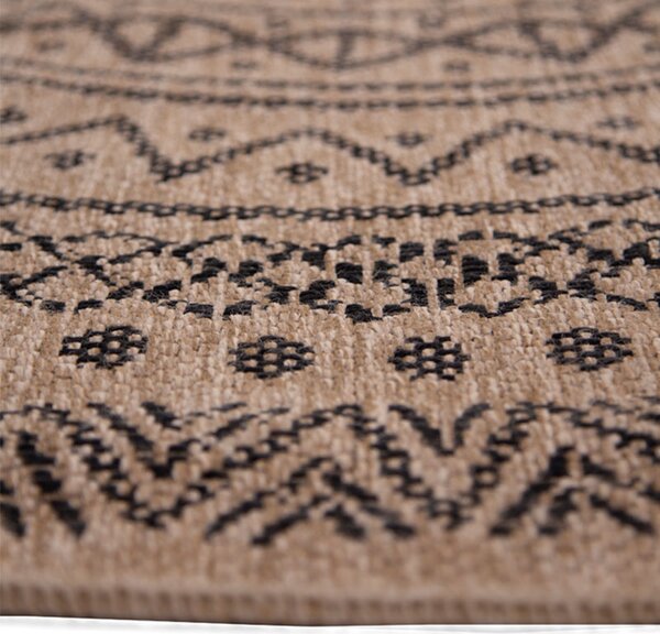 Στρογγυλό Χαλί Καλοκαιρινό (Φ160) Royal Carpet Avanos 8894 Black