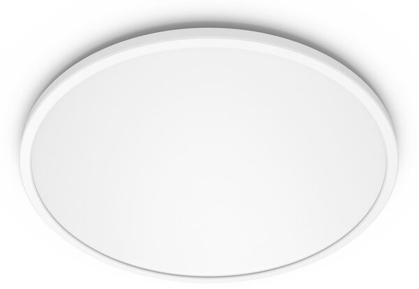 Philips LED SuperSlim σετ 2 τεμαχίων λευκό IP44 Ø 25cm 2.700K, ρυθμιζόμενος, Λευκό, Μελέτη / Γραφείο, Πλαστικό, σύγχρονο