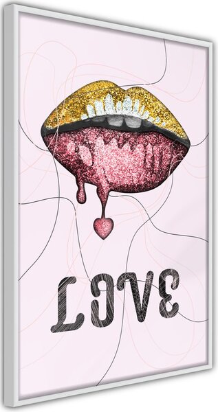 Αφίσα χείλη - Lip Gloss and Love