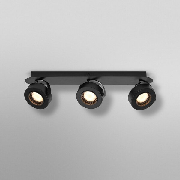 OSRAM LED-Deckenstrahler VENUS μαύρο 3-φωτιστικό Μεταλλικό 3.000 K, Μαύρο, Σαλόνι / τραπεζαρία, Μέταλλο, σύγχρονο