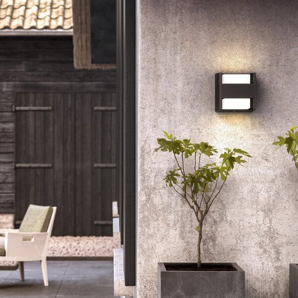 Philips LED φωτιστικό εξωτερικού χώρου Arbour UE σετ 2 τεμ. 2-φωτειν. 2700 K, Μαύρο, Αλουμίνιο, σύγχρονο
