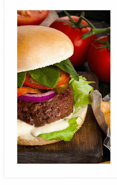 Αφίσα αμερικανικό χάμπουργκερ