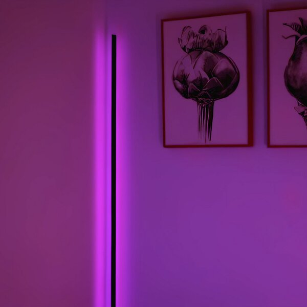 OSRAM SMART+ WiFi LED-Stehlamp ROUND μαύρο 140 cm RGB CCT, ρυθμιζόμενος, Μαύρο, Σαλόνι / τραπεζαρία, Αλουμίνιο, σύγχρονο