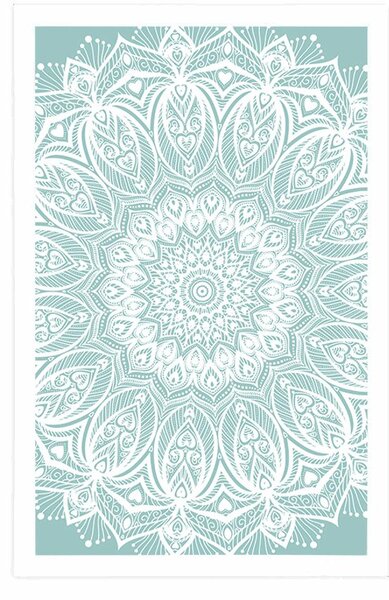 Αφίσα λεπτομέρεια μάνταλα αρμονίας σε μπλε φόντο