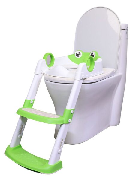 Παιδικό Κάθισμα Τουαλέτας Με Σκαλάκι Babywise Green Frog BW033