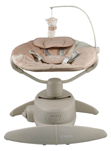 Ηλεκτρικό Ρηλάξ Με Μουσική (0-6 Μηνών/Έως 9kg) Bebe Stars Cozy Mocha 254-182