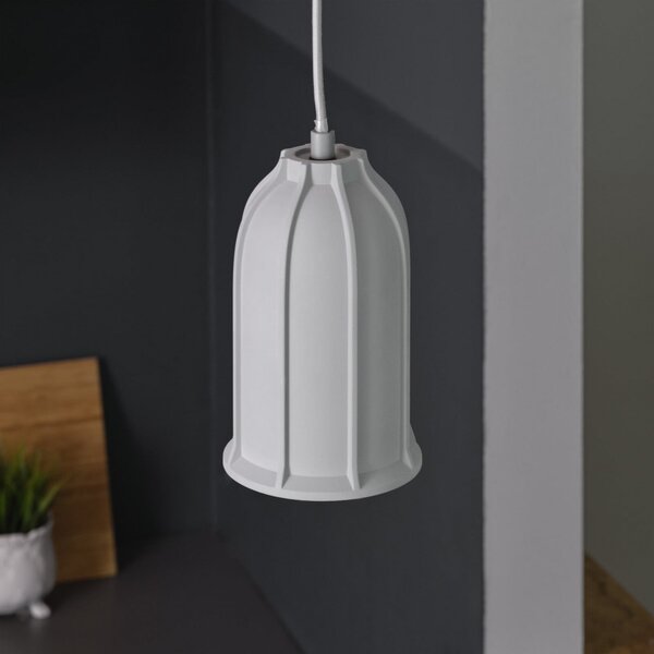 OSRAM Κρεμαστή λάμπα CONCRETE SIM, γκρι, Ø 12 cm, σκυρόδεμα, E27, ρυθμιζόμενος, Γκρι, Σαλόνι / τραπεζαρία, Σκυρόδεμα, Νεανική διαβίωση