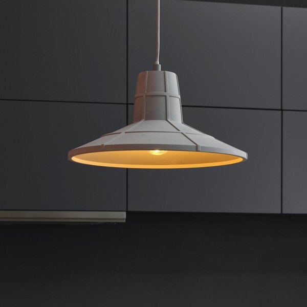 OSRAM Κρεμαστή λάμπα CONCRETE SALA, γκρι, Ø 32 cm, σκυρόδεμα, E27, ρυθμιζόμενος, Γκρι, Σαλόνι / τραπεζαρία, Σκυρόδεμα, Νεανική διαβίωση