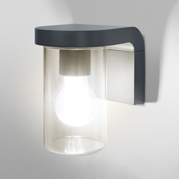 OSRAM Λάμπα εξωτερικού χώρου ENDURA CLASSIC CASCADE, διαφανές γυαλί, IP44, ρυθμιζόμενος, Γκρι, Αλουμίνιο, σύγχρονο