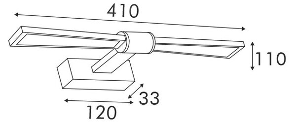 Φωτιστικό Μπάνιου LED Aca Papigion PN1403LEDW41BR Brass