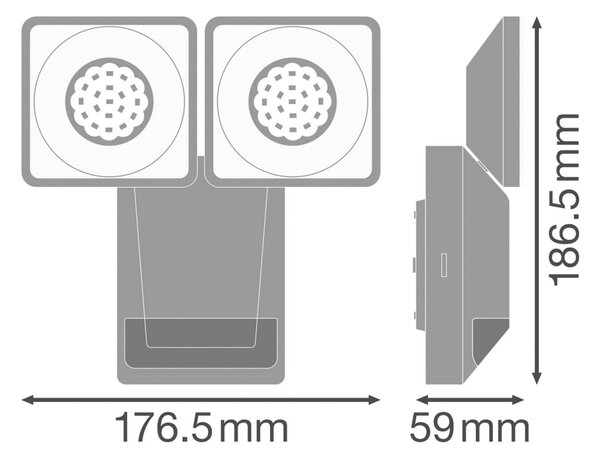 OSRAM LED αισθητήρας εξωτερικού τοίχου ENDURA PRO, λευκό, IP55, Λευκό, Πλαστικό
