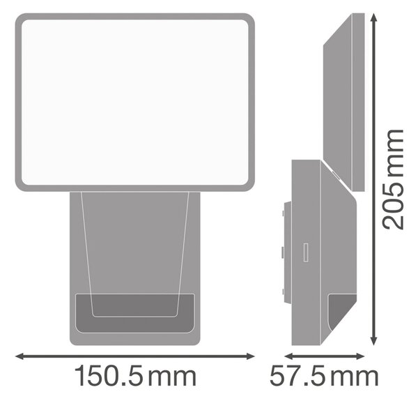 OSRAM LED αισθητήρας εξωτερικού φωτισμού ENDURA PRO FLOOD, λευκό, 15 W, Λευκό, Πλαστικό
