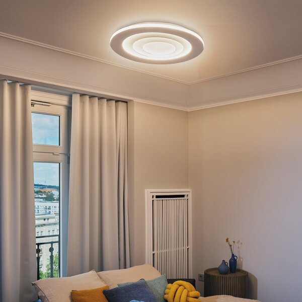 OSRAM LED οροφής ORBIS SPIRAL ROUND, Ø 69 cm, λευκό 63 W, Λευκό, Σαλόνι / τραπεζαρία, Μέταλλο, σύγχρονο