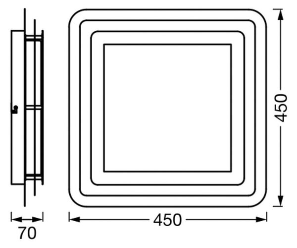 OSRAM LED φωτιστικό οροφής ORBIS SPIRAL LAYER, λευκό, 45 x cm, Λευκό, Σαλόνι / τραπεζαρία, Μέταλλο, σύγχρονο