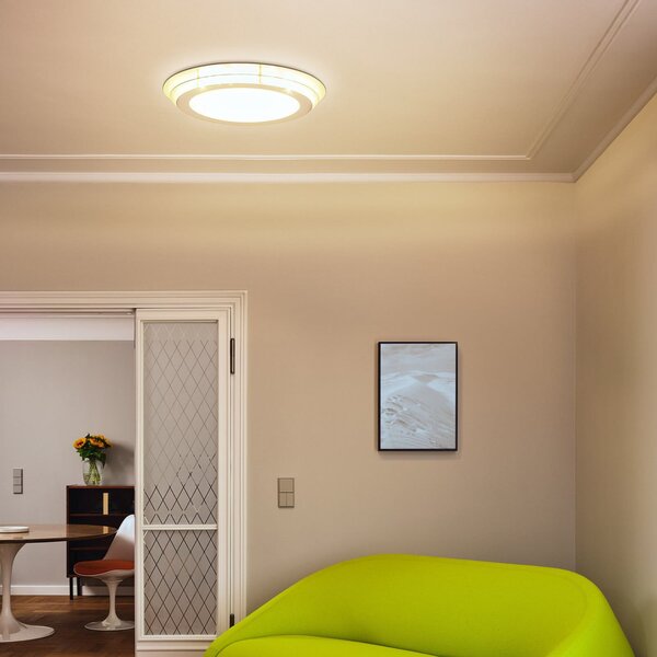 OSRAM LED οροφής ORBIS SPIRAL LAYER, λευκό, Ø 50 cm, Λευκό, Σαλόνι / τραπεζαρία, Μέταλλο, σύγχρονο