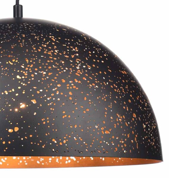 Φωτιστικό Οροφής Μονόφωτο Aca Planetario V363381PBG Black Matt