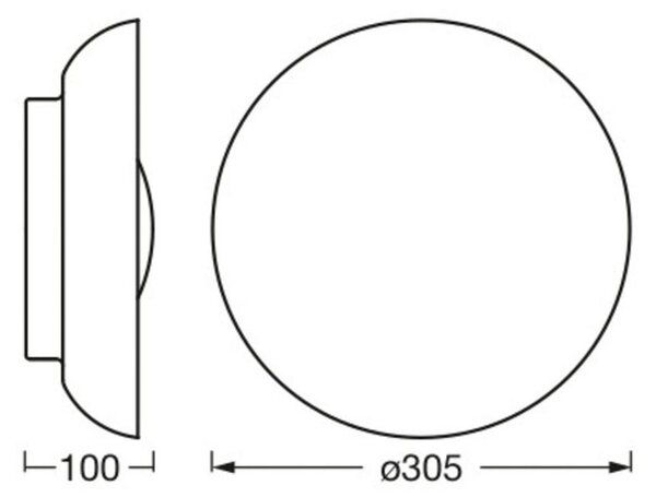 OSRAM Φωτιστικό οροφής ORBIS Milan, λευκό, Ø 31 cm, μέταλλο/γυαλί, ρυθμιζόμενος, Λευκό, Σαλόνι / τραπεζαρία, Μέταλλο, σύγχρονο