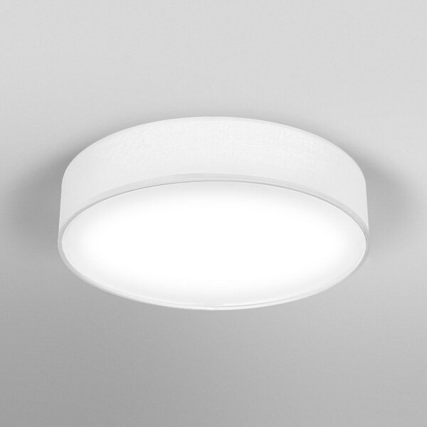 OSRAM Φωτιστικό οροφής ORBIS PARIS, λευκό, Ø 40 cm, ύφασμα, E27, ρυθμιζόμενος, Λευκό, Σαλόνι / τραπεζαρία, Ύφασμα / Κλωστοϋφαντουργία, σύγχρονο