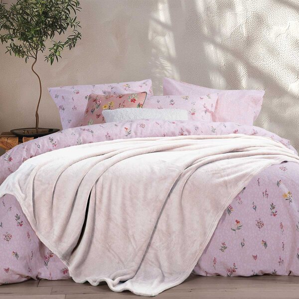 Κουβέρτα Fleece Μονή (160x220) Nef-Nef Homeware Cosy Ecru