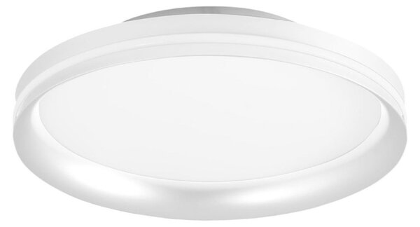 Fabas Luce Φωτιστικό οροφής LED Isy, λευκό, Ø 35 cm, μέταλλο, CCT, ρυθμιζόμενη ένταση, ρυθμιζόμενος, Λευκό, Σαλόνι / τραπεζαρία, Μέταλλο, σύγχρονο