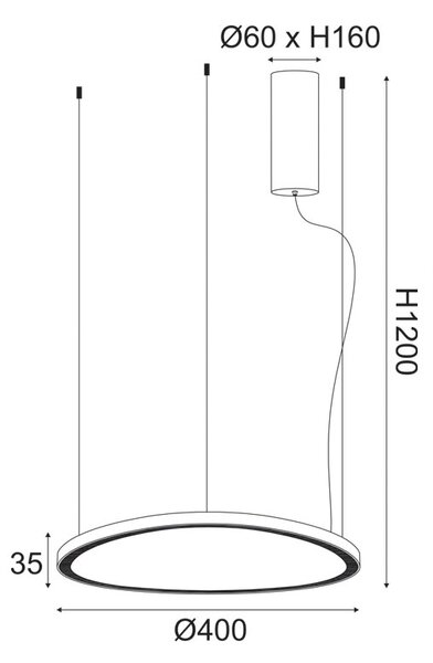 Φωτιστικό Οροφής LED 3 CCT Aca Harmony BR97LEDP40BKCCT Black