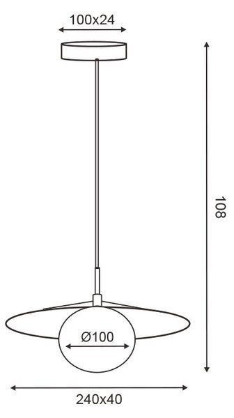 Φωτιστικό Οροφής Μονόφωτο Aca Globie SUH12BK Black