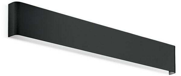 IDEAL LUX Φωτιστικό τοίχου LED Delta μαύρο, πλάτος 61 cm, 3.000 K, Μαύρο, Σαλόνι / τραπεζαρία, Αλουμίνιο, σύγχρονο, Γωνιακός τοίχος