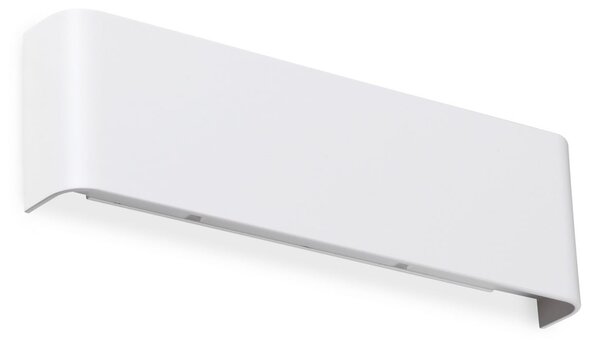 IDEAL LUX Φωτιστικό τοίχου LED Delta, λευκό, πλάτος 30 cm, 3.000 K, Λευκό, Σαλόνι / τραπεζαρία, Αλουμίνιο, σύγχρονο, Γωνιακός τοίχος