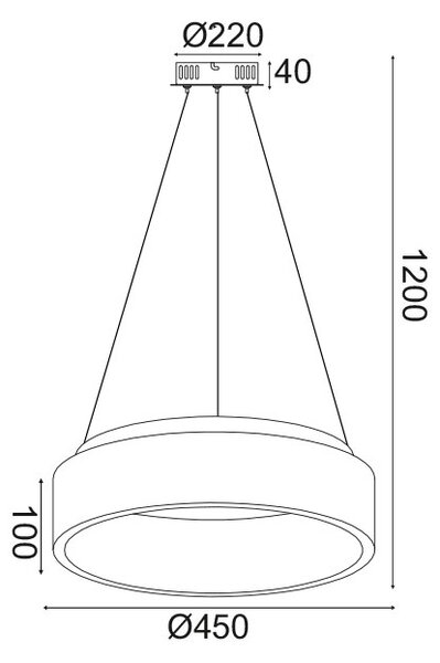 Φωτιστικό Οροφής LED 3 CCT Aca Apollo BR81LEDP45BKCCT Black