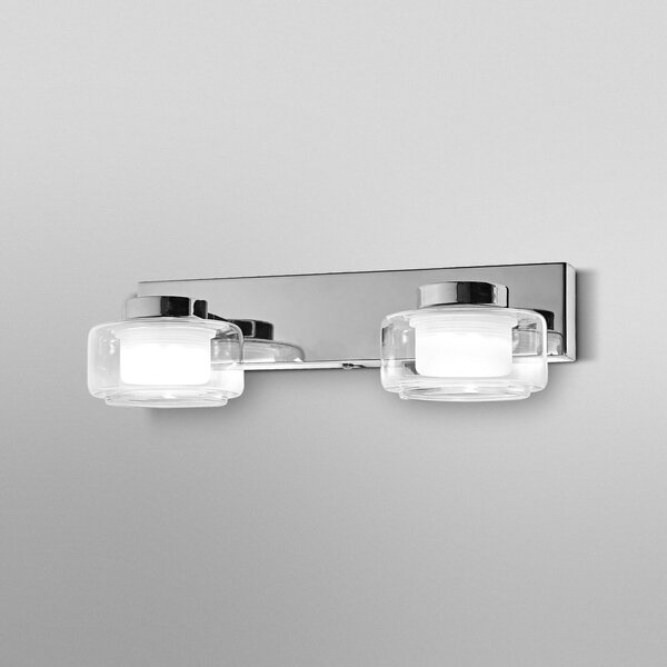 OSRAM LED απλίκα ORBIS FLAME, χρώμιο, 2 φώτα, CCT, IP44, Μεταλλικό, Μπάνιο, Μέταλλο, σύγχρονο