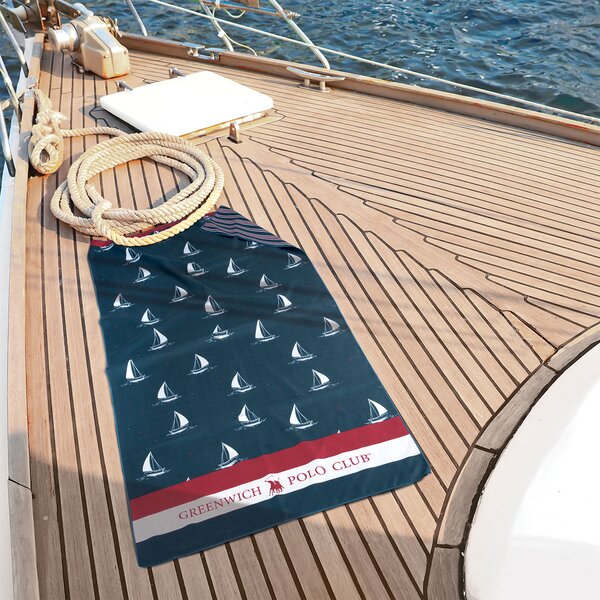 Πετσέτα Θαλάσσης Microfiber 2 Όψεων (80x170) Greenwich Polo Club Beach 4026