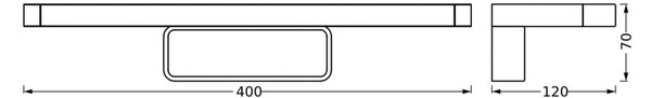 OSRAM LED απλίκα ORBIS DISC BAR, μαύρο, 40 cm, IP44 CCT, Μαύρο, Μπάνιο, Αλουμίνιο, σύγχρονο