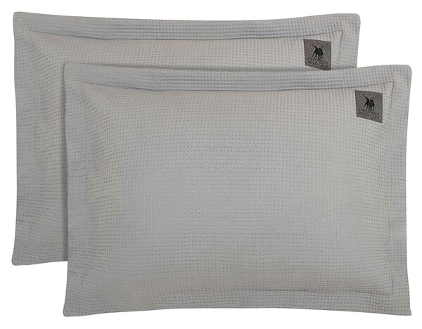 Ζεύγος Μαξιλαροθήκες Καπιτονέ (50x70) Greenwich Polo Club 3496 Grey