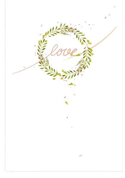 Αφίσα με μινιμαλιστική επιγραφή Love