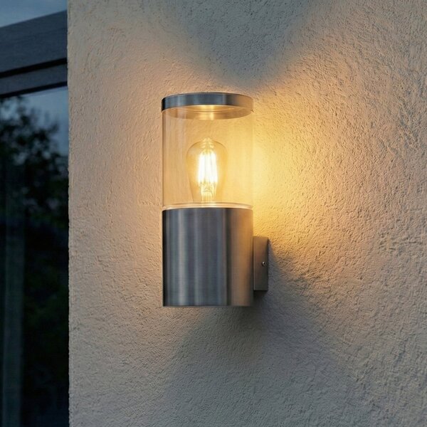 OSRAM Εξωτερικός φωτισμός τοίχου ENDURA CLASSIC EBRO, ανοξείδωτο ατσάλι, IP44, ρυθμιζόμενος, Μεταλλικό, Ανοξείδωτος χάλυβας, σύγχρονο