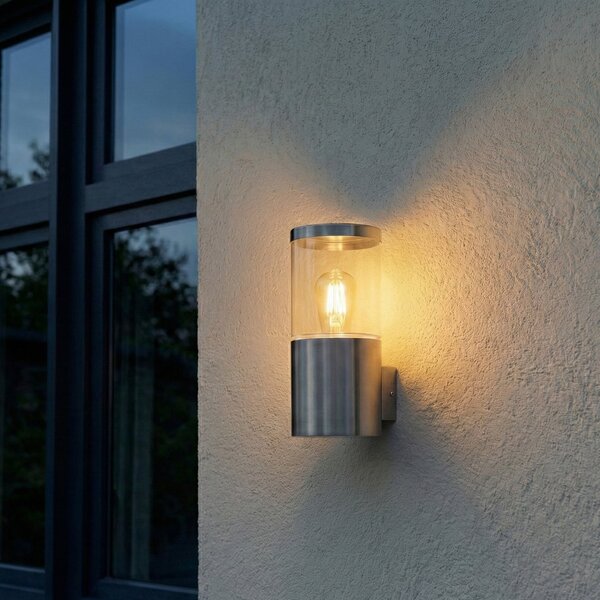 OSRAM Εξωτερικός φωτισμός τοίχου ENDURA CLASSIC EBRO, ανοξείδωτο ατσάλι, IP44, ρυθμιζόμενος, Μεταλλικό, Ανοξείδωτος χάλυβας, σύγχρονο
