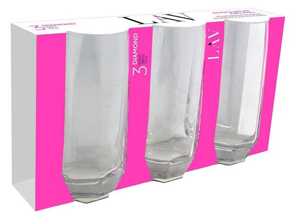 Ποτήρια Νερού 385ml (Σετ 3τμχ) Lav Diamond