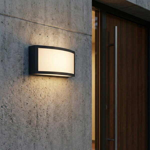 OSRAM Λάμπα εξωτερικού χώρου ENDURA CLASSIC CUADRA, σκούρο γκρι, IP65, ρυθμιζόμενος, Γκρι, Αλουμίνιο, σύγχρονο