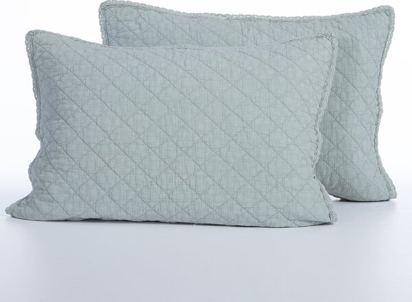 Ζεύγος Μαξιλαροθήκες Καπιτονέ (52x72) Nef-Nef Homeware Serenity Bruno Mint