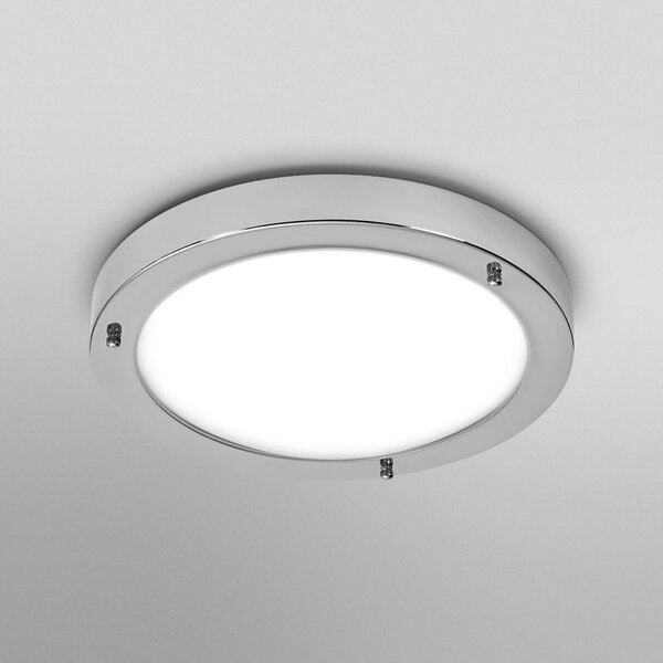OSRAM Φωτιστικό οροφής BATHROOM, χρώμιο, Ø 31 cm, μέταλλο/γυαλί IP44, ρυθμιζόμενος, Μεταλλικό, Μπάνιο, Μέταλλο, σύγχρονο