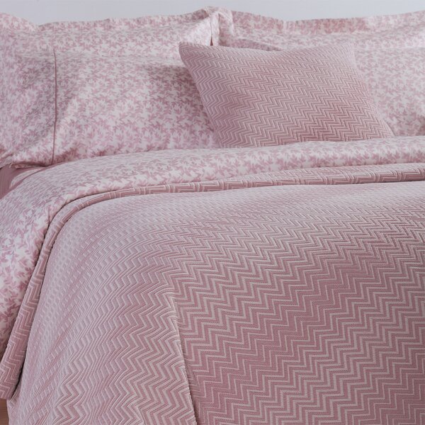 Κουβερτόριο Υπέρδιπλο (230x250) Ματλασέ Nef-Nef Homeware Chevie Pink