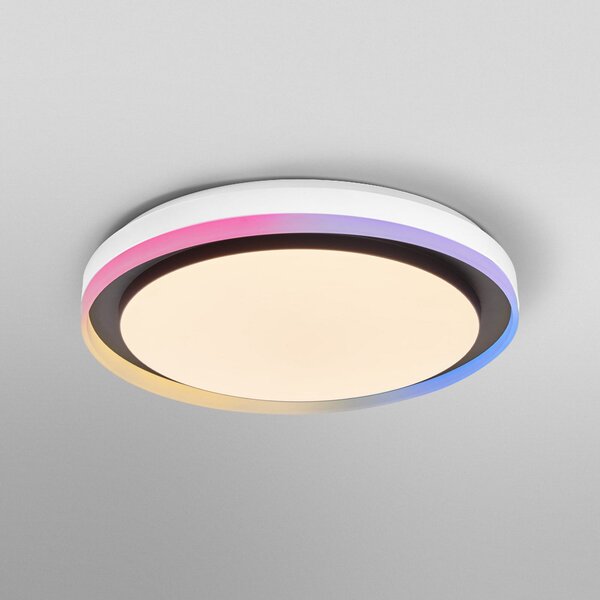 OSRAM SMART+ WiFi Οροφής ORBIS ZEST μαύρο 50cm RGBCCT, ρυθμιζόμενος, Μαύρο, Σαλόνι / τραπεζαρία, Μέταλλο, σύγχρονο
