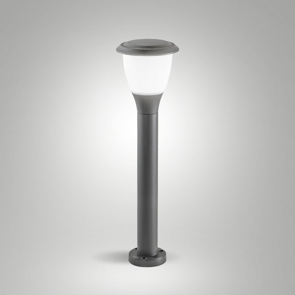 Fabas Luce Φωτιστικό διαδρόμου Thiago, 60 cm, σκούρο γκρι, μέταλλο, E27, IP65, ρυθμιζόμενος, Μαύρο, Αλουμίνιο, σύγχρονο