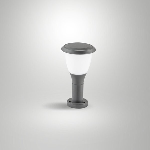 Fabas Luce Πόδι φωτιστικό Thiago, 30 cm, σκούρο γκρι, μέταλλο, E27, IP65, ρυθμιζόμενος, Μαύρο, Αλουμίνιο, σύγχρονο