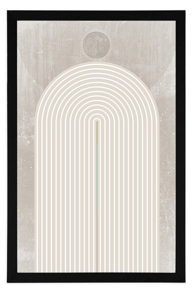 Αφίσα μοντέρνο μπεζ ουράνιο τόξο Mid-Century